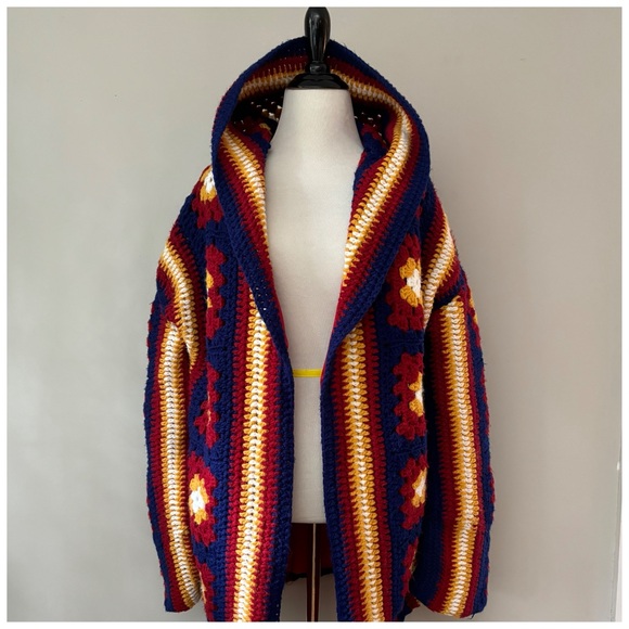 Handmade Granny Square Sweater - Picture 2 of 10